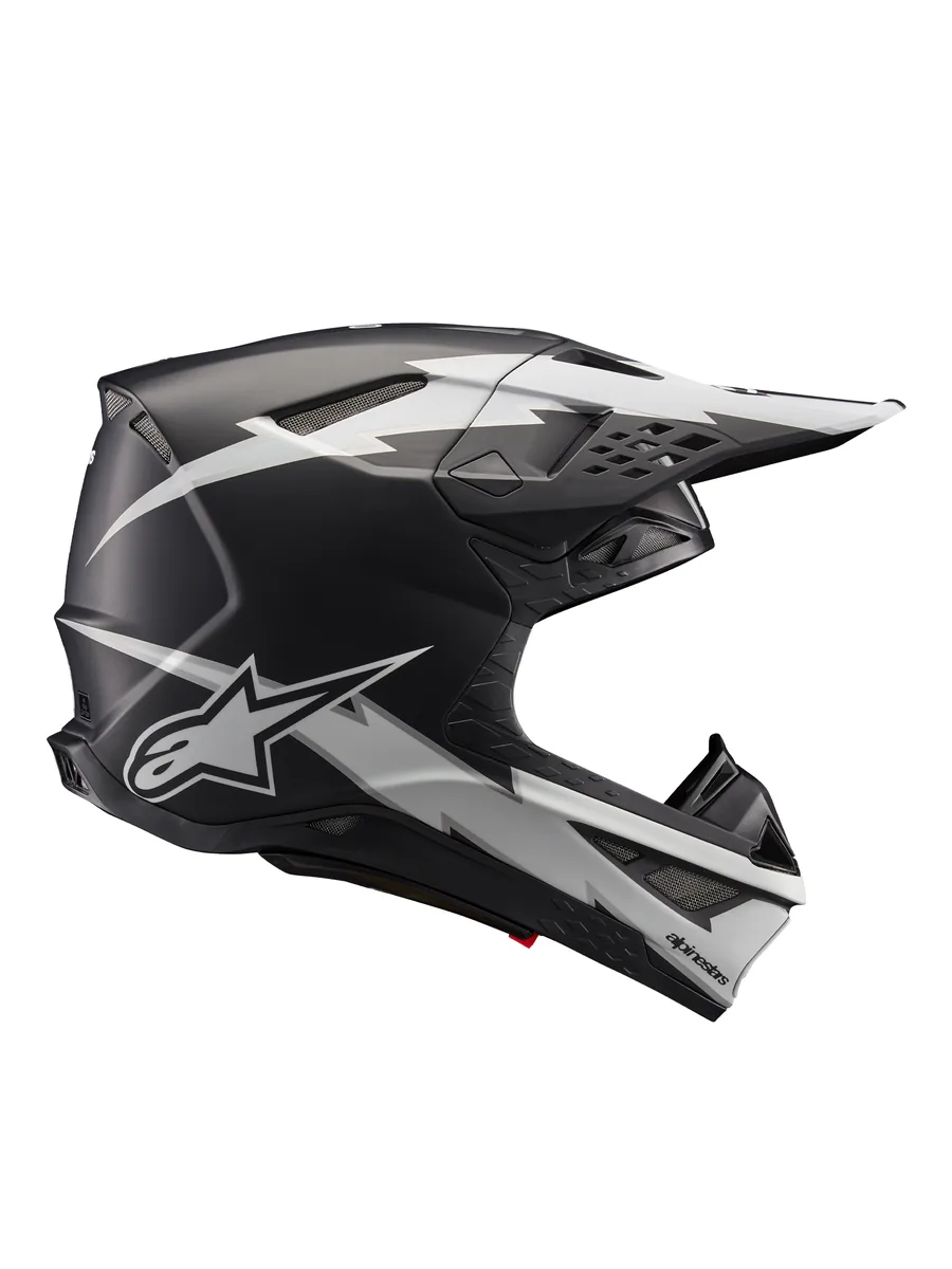 קסדת שטח Alpinestars Supertech M10 בצבע Ampress שחור לבן מט קסדת שטח אלפינסטארס Alpinestars Supertech M10 בצבע Ampress שחור לבן מט
