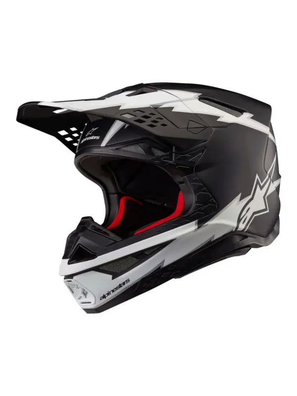 קסדת שטח אלפינסטארס ALPINESTARS Supertech M10 Ampress שחור לבן מט – תמונה 2