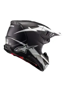 קסדת שטח אלפינסטארס ALPINESTARS Supertech M10 Ampress שחור לבן מט – תמונה 3