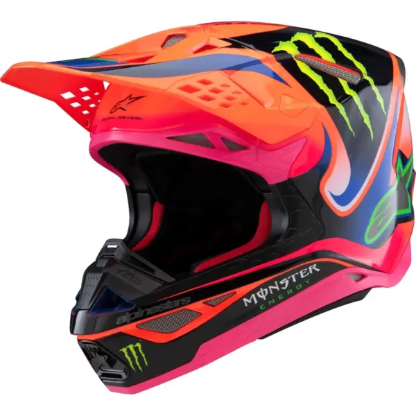 קסדת שטח אלפינסטארס Alpinestars Supertech M10 Monster בצבע כתום סגול ורוד