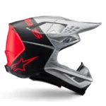 קסדת שטח אלפינסטארס Alpinestars Supertech M10 בצבע Flood כסף שחור כתום פלואורסצנטי