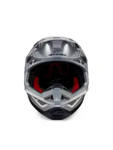 קסדת שטח אלפינסטארס ALPINESTARS Supertech M10 Flood כסף שחור כתום פלואורסצנטי – תמונה 2