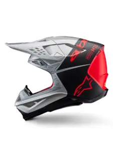 קסדת שטח אלפינסטארס ALPINESTARS Supertech M10 Flood כסף שחור כתום פלואורסצנטי – תמונה 5