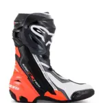 מגפי רכיבה אלפינסטארס Alpinestars Supertech R בצבע שחור אדום פלואורסצנטי לבן אפור