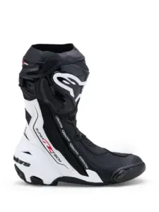מגפי רכיבה אלפינסטארס Alpinestars Supertech R בצבע שחור לבן