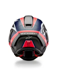 קסדת כביש מלאה אלפינסטארס ALPINESTARS Supertech R10 Team קרבון אדום פלואורסצנטי כחול מט – תמונה 4