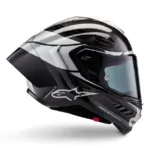 קסדת כביש מלאה אלפינסטארס Alpinestars Supertech R10 בצבע Element שחור קרבון כסף