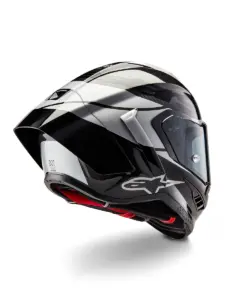 קסדת כביש מלאה אלפינסטארס ALPINESTARS Supertech R10 Element שחור קרבון כסף – תמונה 3