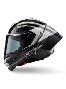 קסדת כביש מלאה אלפינסטארס ALPINESTARS Supertech R10 Element שחור קרבון כסף – תמונה 6