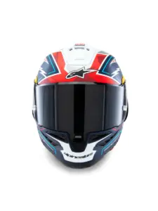 קסדת כביש מלאה אלפינסטארס ALPINESTARS Supertech R10 Acosta מהדורה מוגבלת כחול אדום לבן – תמונה 2