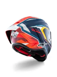 קסדת כביש מלאה אלפינסטארס ALPINESTARS Supertech R10 Acosta מהדורה מוגבלת כחול אדום לבן – תמונה 5