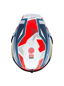 קסדת כביש מלאה אלפינסטארס ALPINESTARS Supertech R10 Acosta מהדורה מוגבלת כחול אדום לבן – תמונה 7