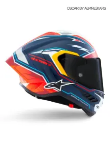 קסדת כביש מלאה אלפינסטארס ALPINESTARS Supertech R10 Acosta מהדורה מוגבלת כחול אדום לבן – תמונה 8