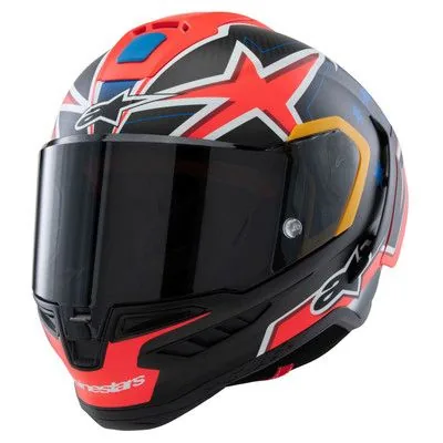 קסדת כביש מלאה אלפינסטארס ALPINESTARS Supertech R10 Limited Edition אדום שחור צהוב – תמונה 2