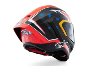 קסדת כביש מלאה אלפינסטארס ALPINESTARS Supertech R10 Limited Edition אדום שחור צהוב – תמונה 3