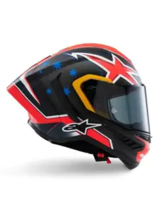 קסדת כביש מלאה אלפינסטארס ALPINESTARS Supertech R10 Limited Edition אדום שחור צהוב – תמונה 4