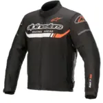 מעיל רכיבה עמיד במים אלפינסטארס Alpinestars T-SP S Ignition Waterproof בצבע שחור לבן אדום פלואורסצנטי