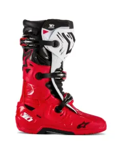 מגפי רכיבת שטח אלפינסטארס Alpinestars Tech 10 Enduro בצבע אדום שחור לבן