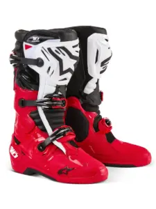 מגפי רכיבת שטח אלפינסטארס ALPINESTARS Tech 10 Enduro אדום שחור לבן – תמונה 2