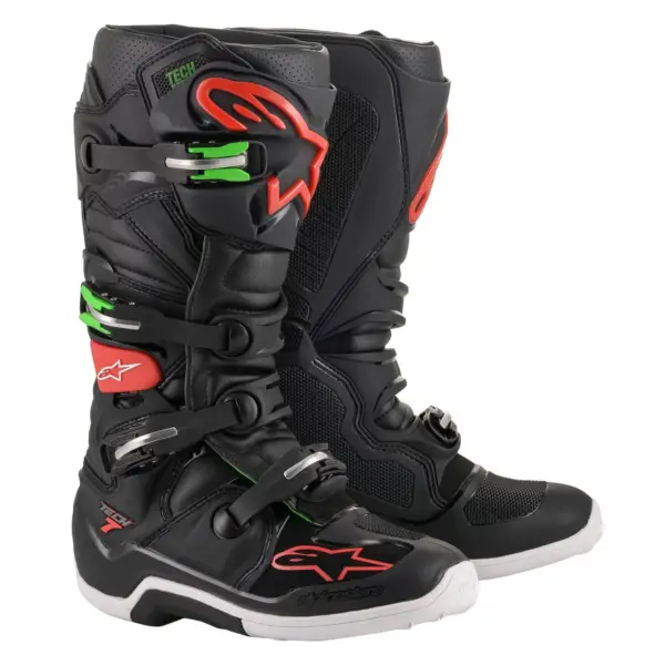 מגפי רכיבת שטח אלפינסטארס Alpinestars Tech 7 בצבע שחור ירוק