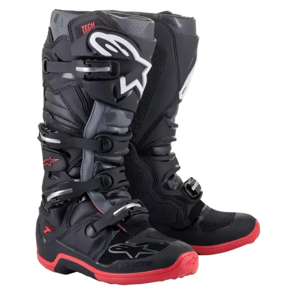 מגפי רכיבת שטח אלפינסטארס Alpinestars Tech 7 בצבע שחור אדום