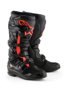 מגפי רכיבת שטח אלפינסטארס ALPINESTARS Tech 7 שחור אדום פלואורסצנטי – תמונה 2