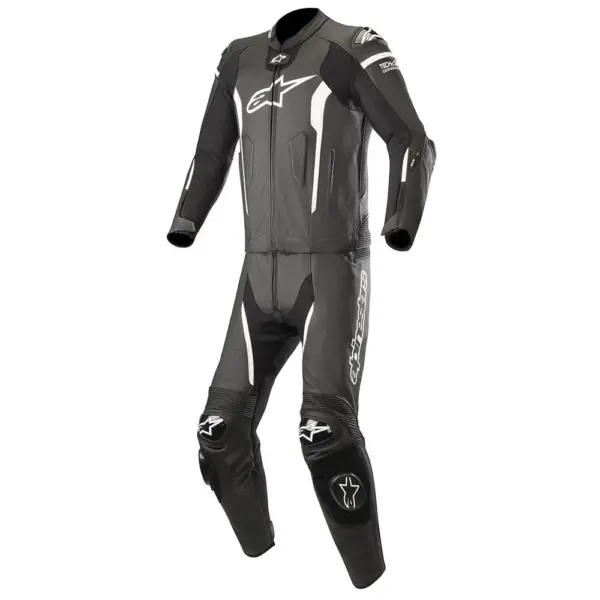 חליפת עור 2 חלקים אלפינסטארס Alpinestars Tech-Air Missile 2PC בצבע שחור לבן