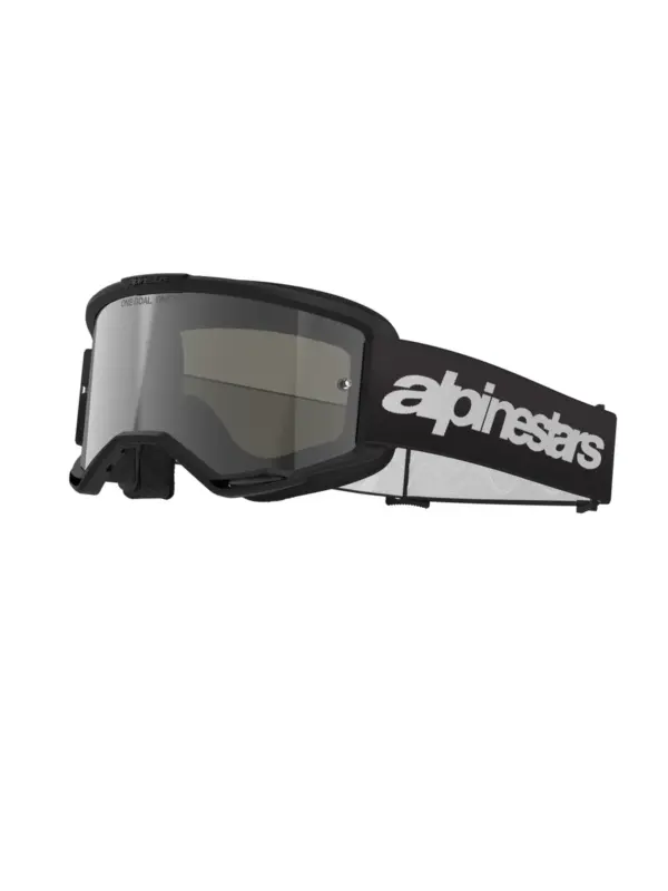 משקפי אבק אלפינסטארס Alpinestars Vision 3 Wordmark בצבע שחור עדשת מראה כסופה