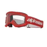 משקפי אבק אלפינסטארס Alpinestars Vision 3 Wordmark בצבע אדום עדשה שקופה