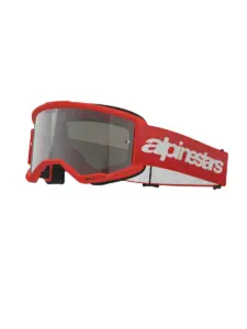 משקפי אבק אלפינסטארס Alpinestars Vision 3 Wordmark בצבע אדום עדשת מראה כסופה