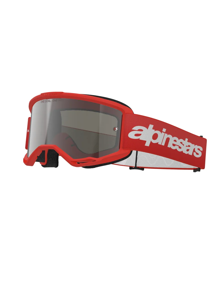 משקפי אבק Alpinestars Vision 3 Wordmark בצבע אדום עדשת מראה כסופה משקפי אבק אלפינסטארס Alpinestars Vision 3 Wordmark בצבע אדום עדשת מראה כסופה