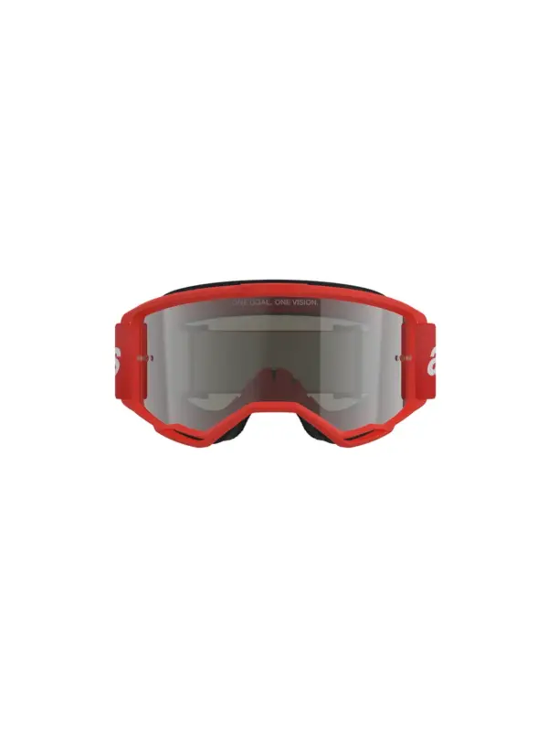 משקפי אבק אלפינסטארס ALPINESTARS Vision 3 Wordmark אדום עדשת מראה כסופה – תמונה 2