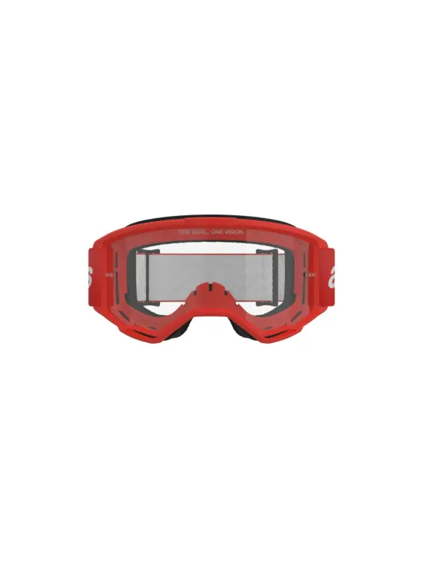 משקפי אבק אלפינסטארס ALPINESTARS Vision 3 Wordmark אדום עדשה שקופה – תמונה 2