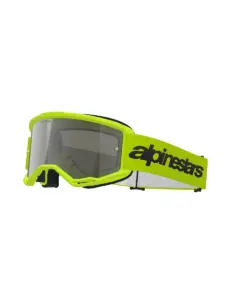 משקפי אבק אלפינסטארס Alpinestars Vision 3 Wordmark בצבע צהוב פלואורסצנטי עדשת מראה כסופה