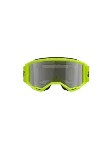 משקפי אבק אלפינסטארס ALPINESTARS Vision 3 Wordmark צהוב פלואורסצנטי עדשת מראה כסופה – תמונה 2