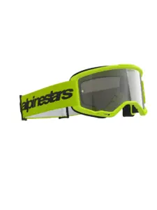 משקפי אבק אלפינסטארס ALPINESTARS Vision 3 Wordmark צהוב פלואורסצנטי עדשת מראה כסופה – תמונה 3