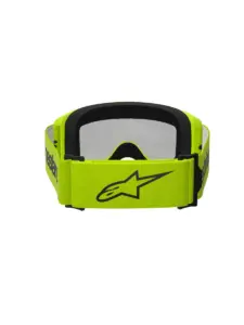 משקפי אבק אלפינסטארס ALPINESTARS Vision 3 Wordmark צהוב פלואורסצנטי עדשת מראה כסופה – תמונה 4