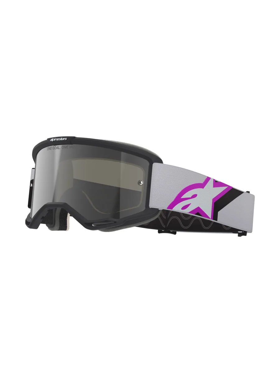 משקפי אבק Alpinestars Vision 5 Corp בצבע אפור בהיר סגול עדשת מראה כסופה משקפי אבק אלפינסטארס Alpinestars Vision 5 Corp בצבע אפור בהיר סגול עדשת מראה כסופה