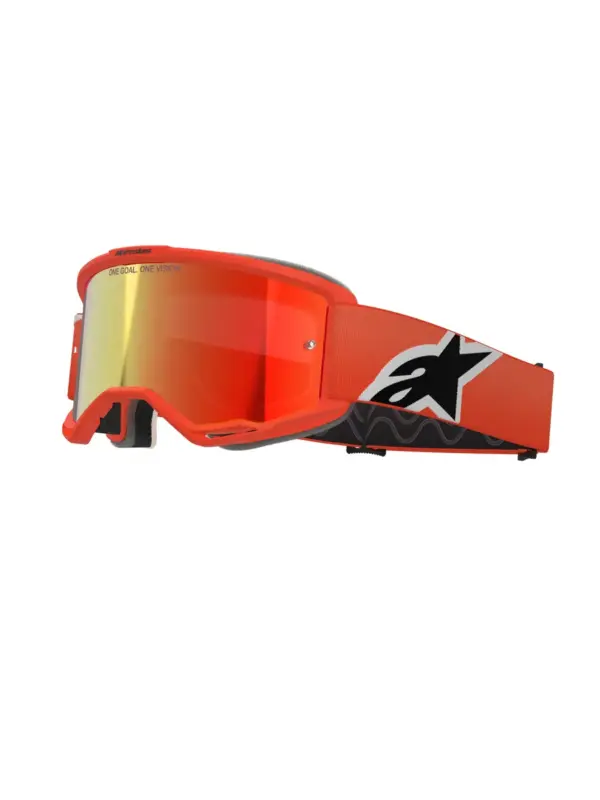 משקפי אבק אלפינסטארס Alpinestars Vision 5 Corp בצבע כתום עדשת מראה אדומה