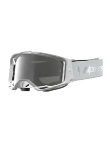 משקפי אבק אלפינסטארס Alpinestars Vision 8 Amber Mirror בצבע לבן כסף עדשת מראה כסופה