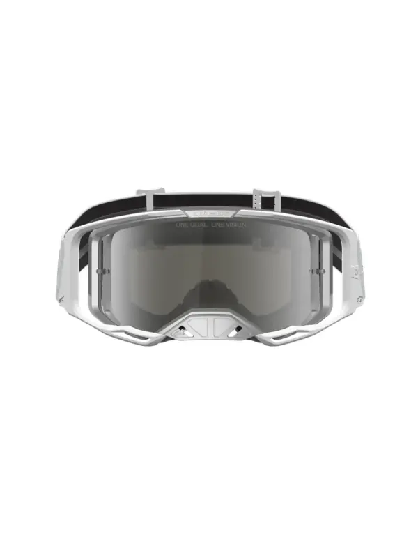 משקפי אבק אלפינסטארס ALPINESTARS Vision 8 Amber Mirror לבן כסף עדשת מראה כסופה – תמונה 2