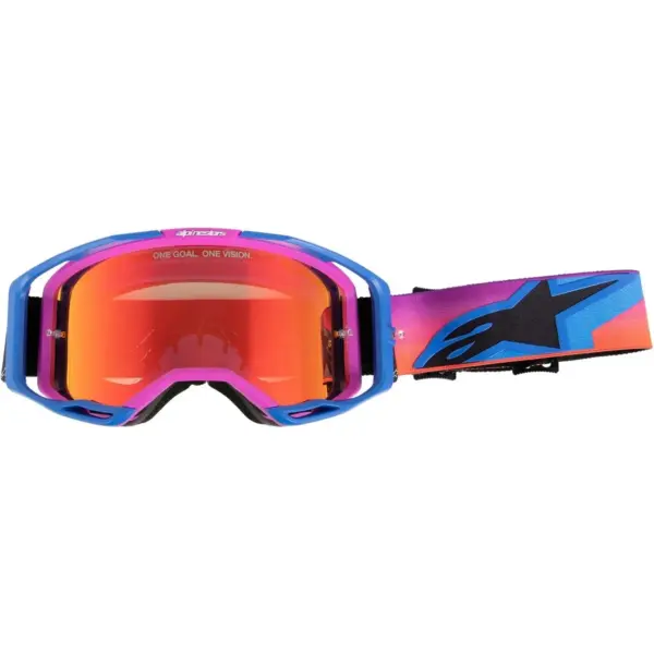משקפי אבק אלפינסטארס Alpinestars Vision 8 Corp בצבע כחול סגול כתום עדשת מראה