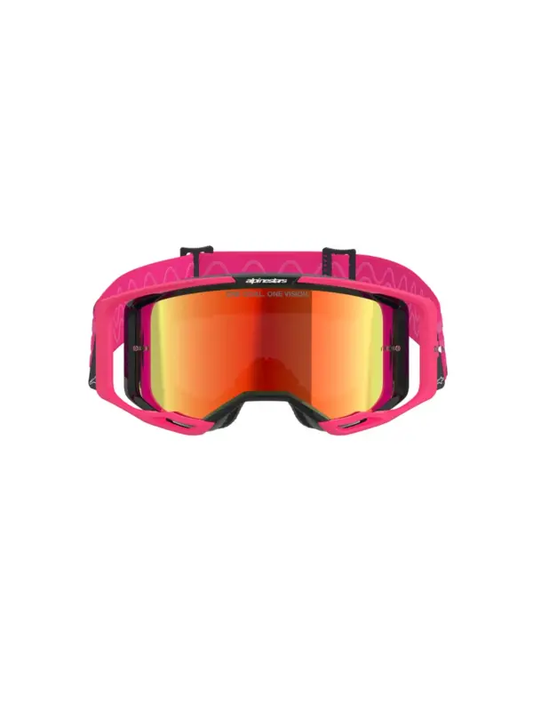 משקפי אבק אלפינסטארס ALPINESTARS Vision 8 Corp ורוד עדשת מראה אדומה – תמונה 2