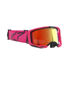 משקפי אבק אלפינסטארס ALPINESTARS Vision 8 Corp ורוד עדשת מראה אדומה – תמונה 3