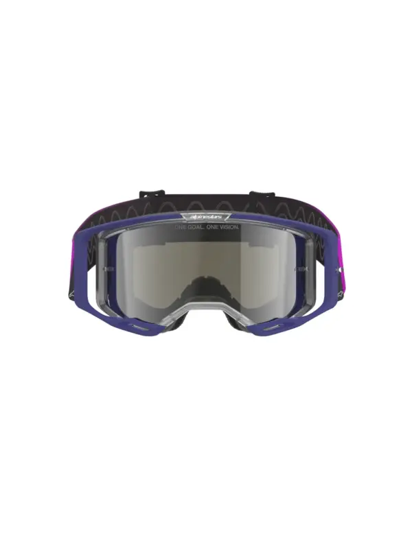 משקפי אבק אלפינסטארס ALPINESTARS Vision 8 Corp סגול אפור עדשת מראה כסופה – תמונה 2