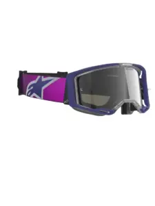 משקפי אבק אלפינסטארס ALPINESTARS Vision 8 Corp סגול אפור עדשת מראה כסופה – תמונה 3