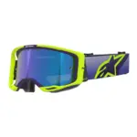 משקפי אבק אלפינסטארס Alpinestars Vision 8 Corp בצבע סגול צהוב פלואורסצנטי עדשת מראה