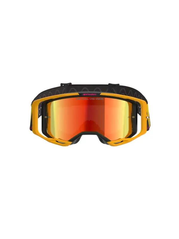 משקפי אבק אלפינסטארס ALPINESTARS Vision 8 Corp צהוב ורוד עדשת מראה – תמונה 2