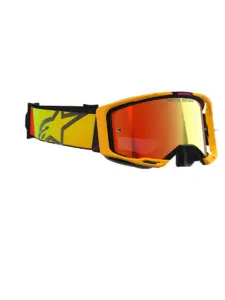 משקפי אבק אלפינסטארס ALPINESTARS Vision 8 Corp צהוב ורוד עדשת מראה – תמונה 3