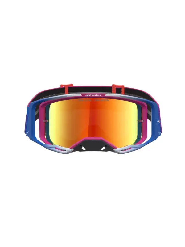 משקפי אבק אלפינסטארס ALPINESTARS Vision 8 Maven אדום שחור עדשת מראה אדומה – תמונה 2